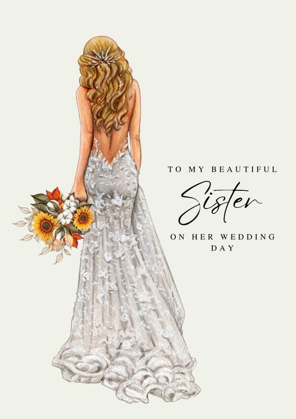 Heartfelt Card For Sister - Wedding Day created by Ink Icons