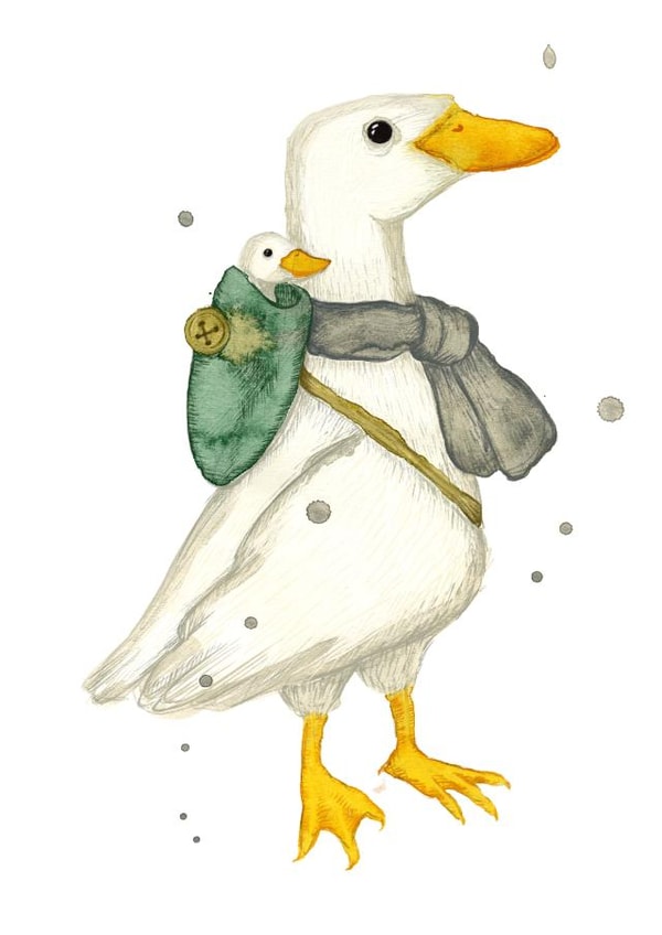 Mother goose with her baby created by Maria Myrkina