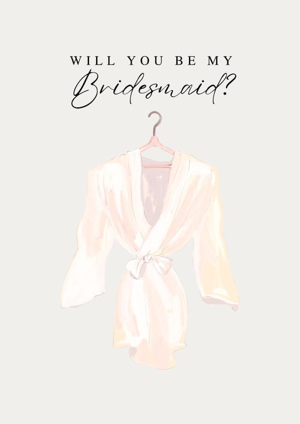 Pretty Wedding Card - Will You Be My Bridesmaid? created by Ink Icons