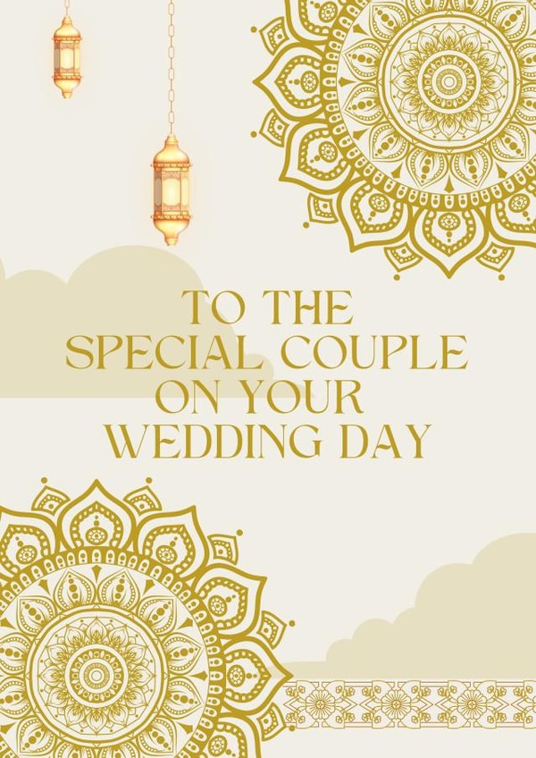 Card For Muslim Or Indian Wedding - Special Couple created by Ink Icons