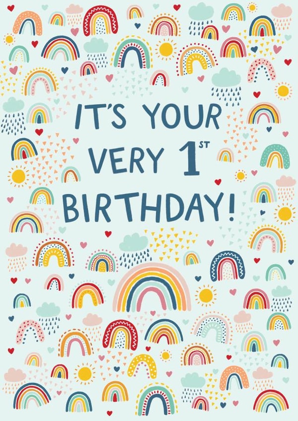 Pretty Birthday Card - 1st - For Him created by Pear Tree Press