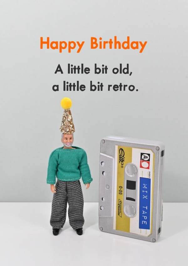 Funny Birthday Card - Little Bit Retro created by Bold & Bright Cards
