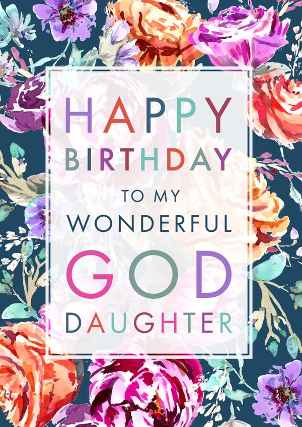 Pretty Birthday Card - GodDaughter - Floral created by Rebecca Prinn