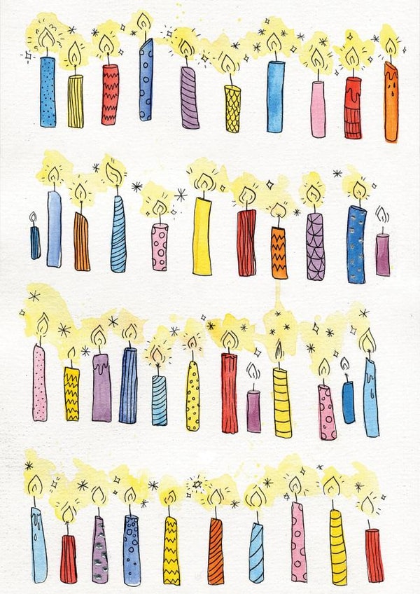 Birthday Candles - Happy Birthday! created by Brush and Brew Illustrations