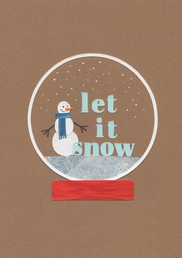 Let it snow with snowman - Cute Christmas card created by Stacey Knights