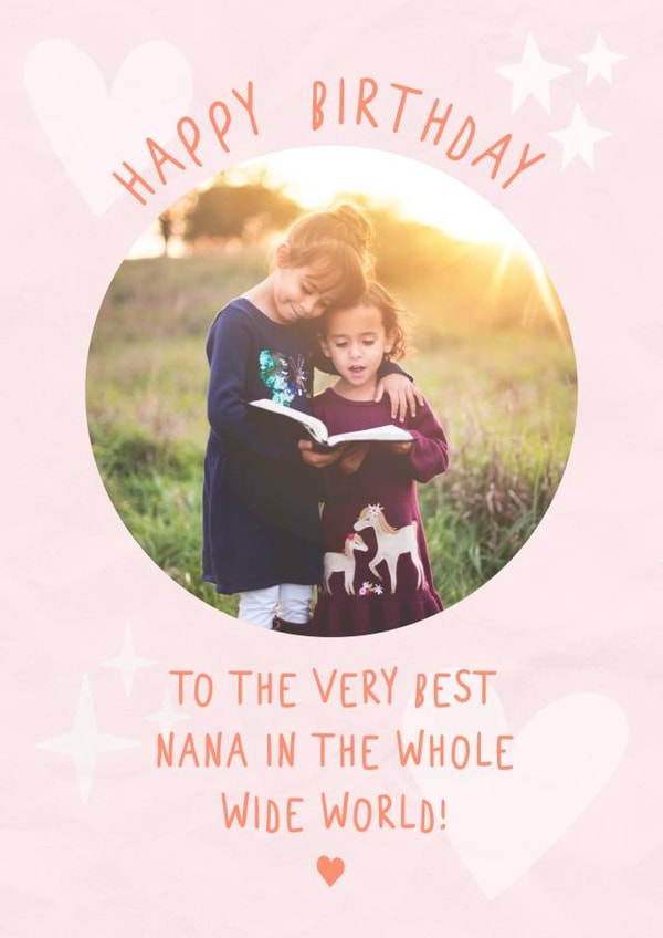 nana very Birthday Personalised Photo Card 20396 created by @hollielonglanddesigns
