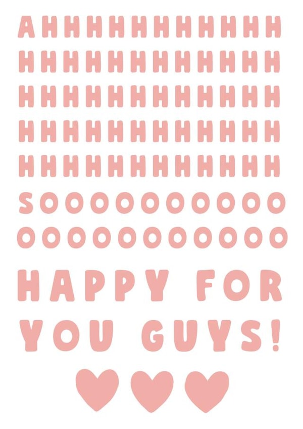 Cute Wedding Card - SO Happy For You Guys created by Jessica Eyre