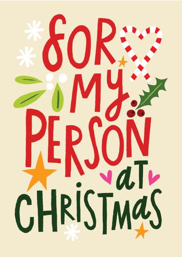 Heartfelt Christmas Card - For my Person created by @AimeeStevens.Design