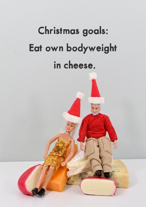 Funny Christmas Card - Festive Cheese created by Bold & Bright Cards