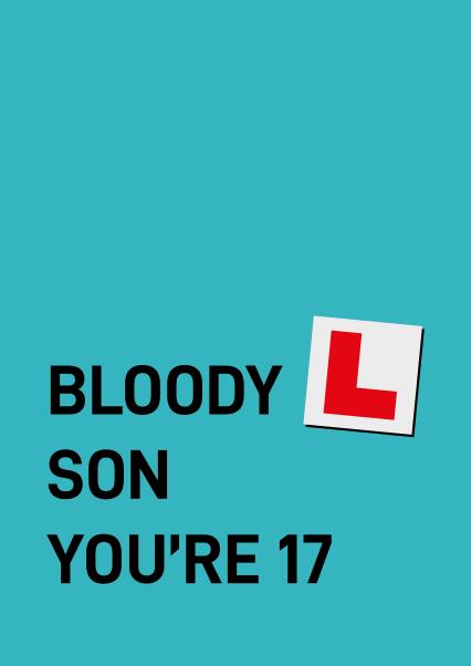 Son 17th birthday card card