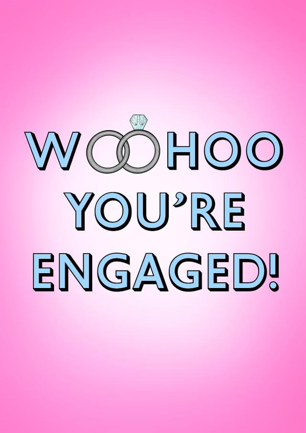 Cute Engagement Card - Woohoo! created by Poppy & Mabel