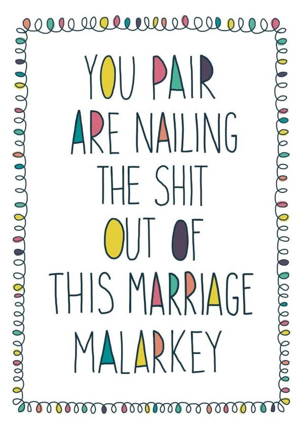 A funny Anniversary card for a special couple. created by Anna Treliving Design