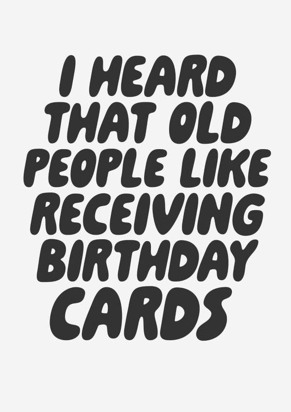 Funny Birthday Card - Old People created by Studio Doodles
