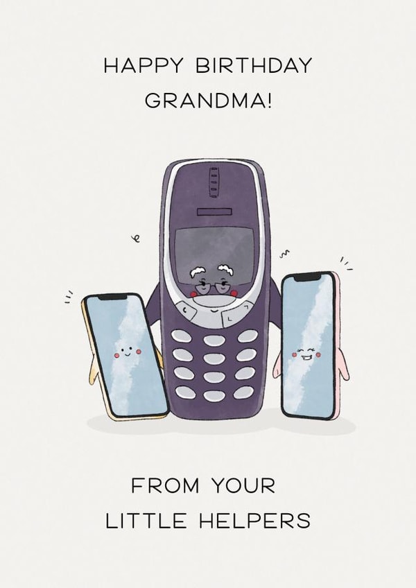 Cute Birthday Card for your Grandma who struggles with Tech! created by Rishi