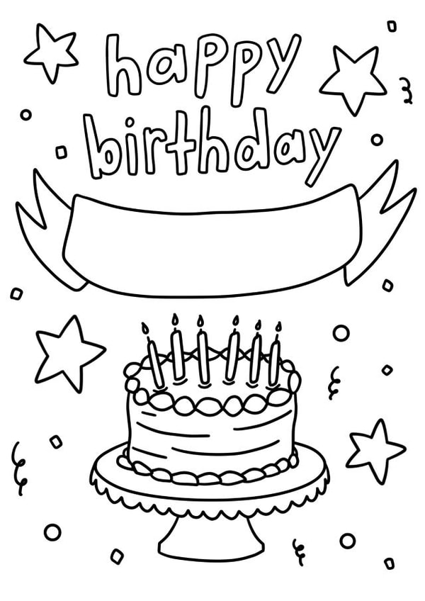 Happy Birthday Card from child to colour and personalize created by Fantastical Fun Shop