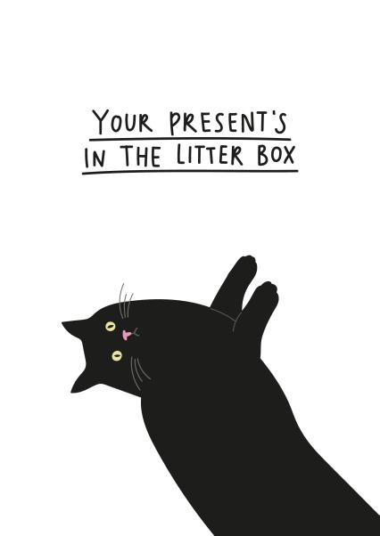 Happy Birthday Human - A Present From the Cat | thortful