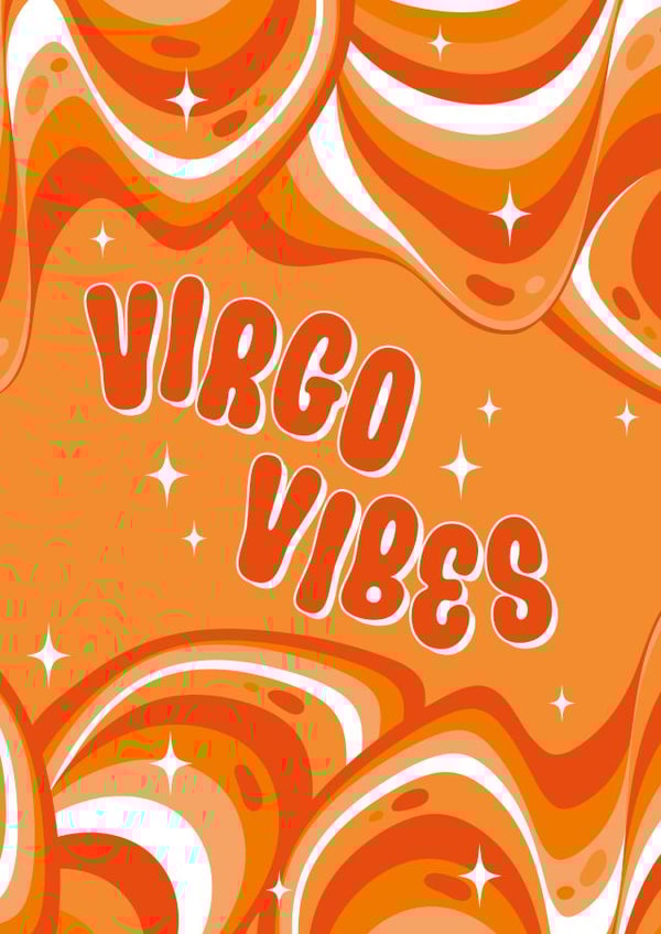 Groovy Virgo Vibes Birthday Card created by Ziggle Designs