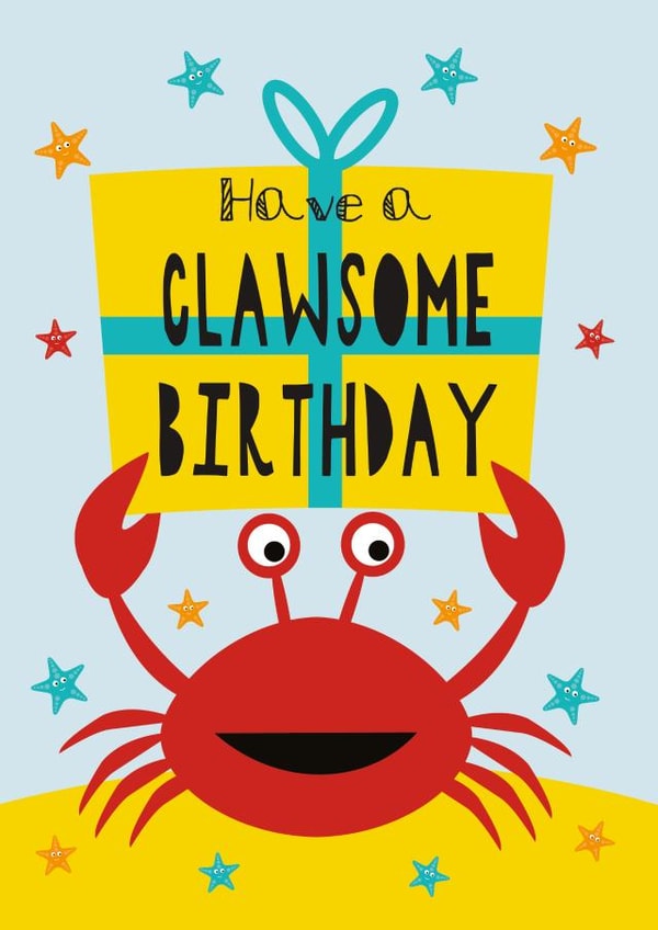 Children's Clawsome Birthday Card | Kids Birthday Card | Cute Children's Card created by Stripey Cats