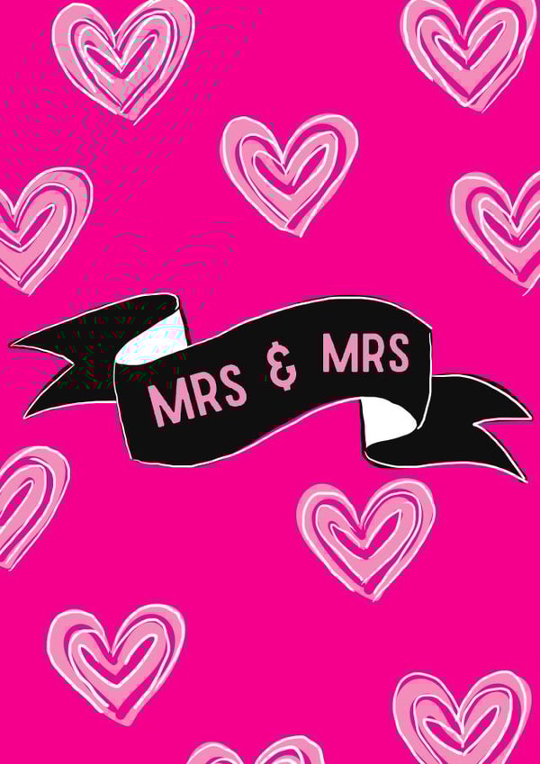 LGBTQ wedding card created by Lily the Print