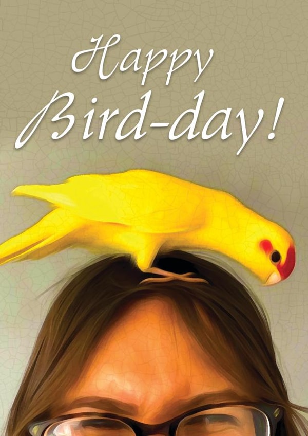 Cute Birthday Card For Bird Lovers - Happy Bird-day created by Numan Designs