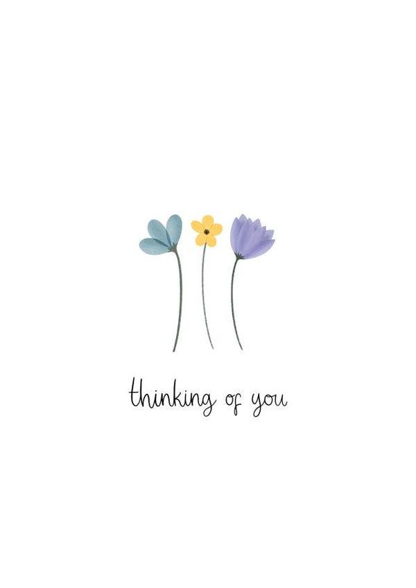 Thinking Of You - Floral Card created by Kalm Lettering