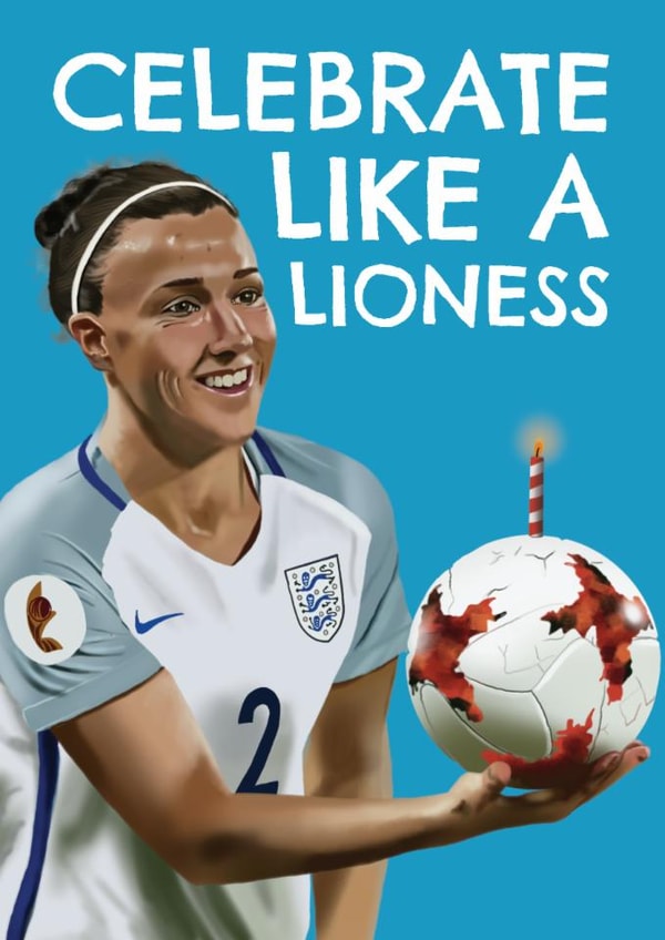 Football Birthday Card - Lioness - Lucy Bronze created by AbiGoLucky