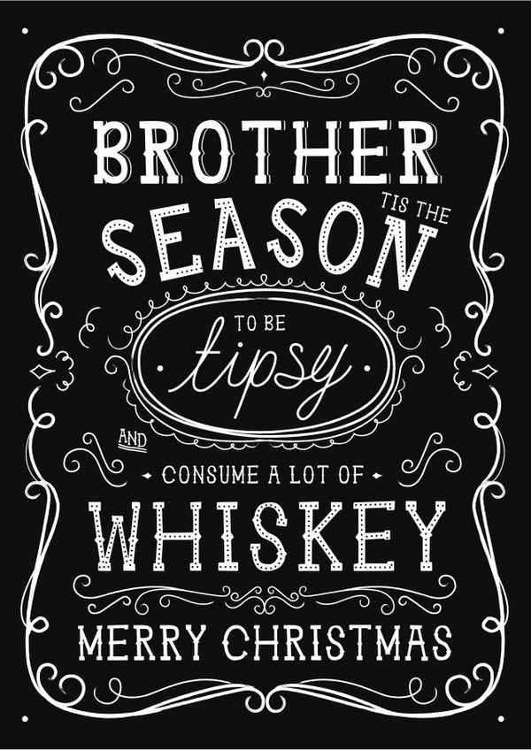 Fun Christmas Card - Brother - Jack Daniels Whiskey created by  la la la     Designs