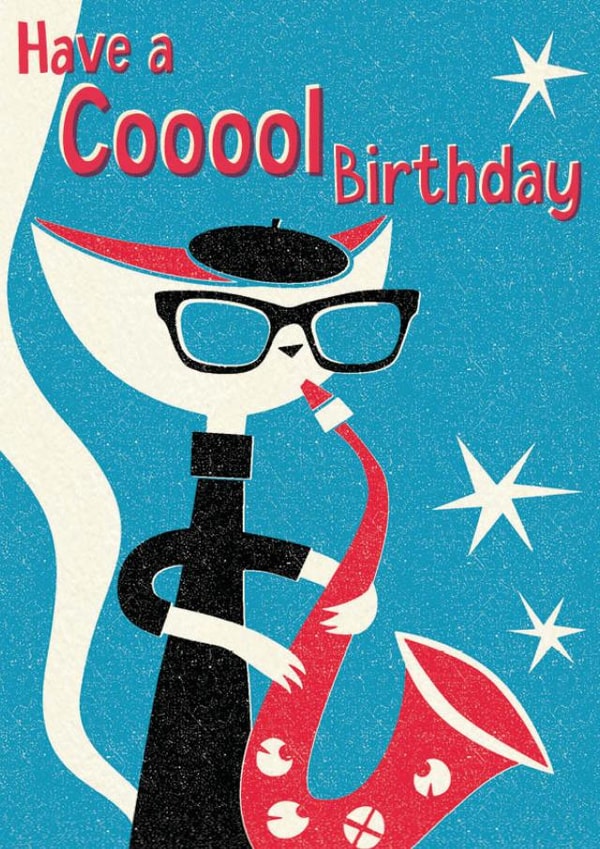 Jazz Cat Cool - Birthday Card created by Pennychoo
