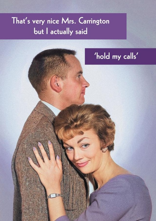 Funny Birthday card - Retro - Hold My Calls created by Quitting Hollywood