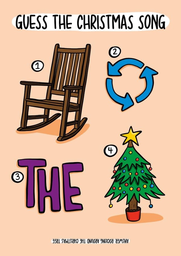 Rockin Around The Christmas Tree Card | Funny Card created by TeePee Creations