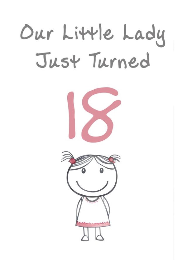 Cute Birthday Card - Little Lady - 18th created by @MisterDave