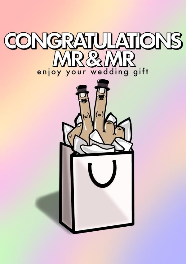 Rude Gift Bag - Wedding - Mr & Mr created by fyou cards
