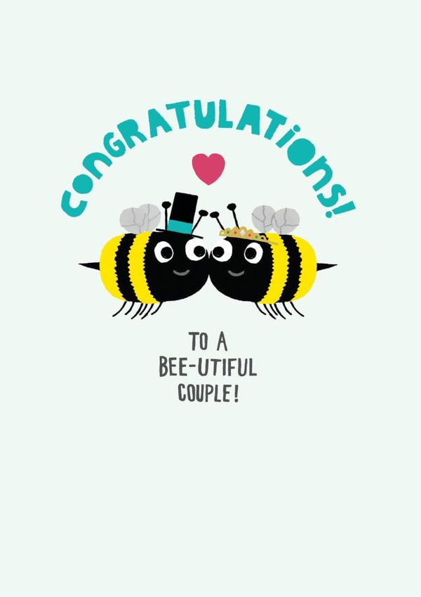 Cute Wedding Card - Bee-utiful Couple! created by Pencilface