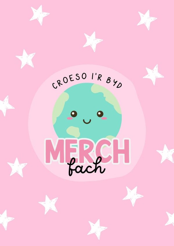 New Baby Girl Welsh Card - March Fach Croeso i'r Byd Cymraeg created by Queen B & Co.