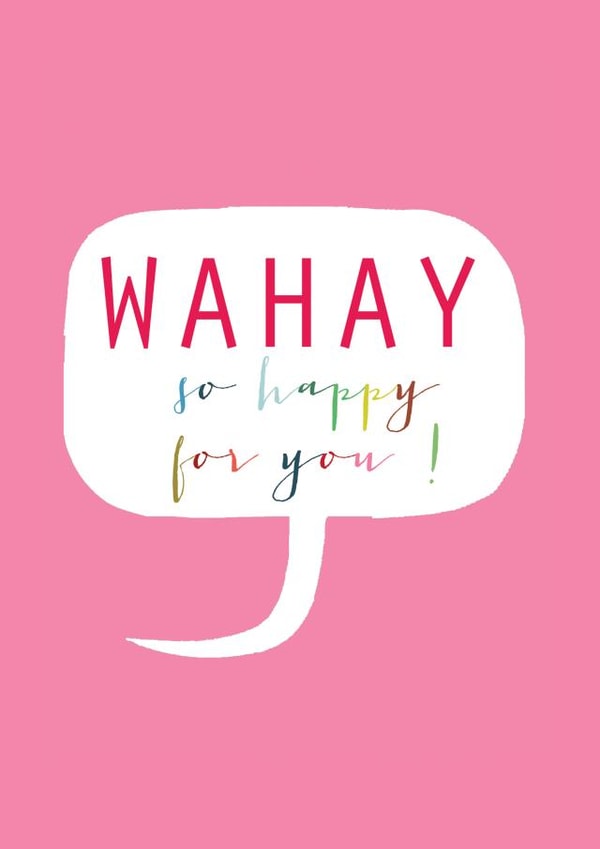 Cute Engagement Card - Speech Bubble - Wahay! created by Kali Stileman