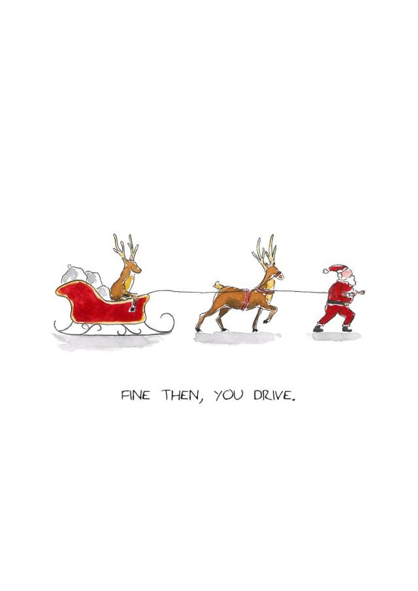 Funny Christmas Card - Santa Drive created by RossJDesigns