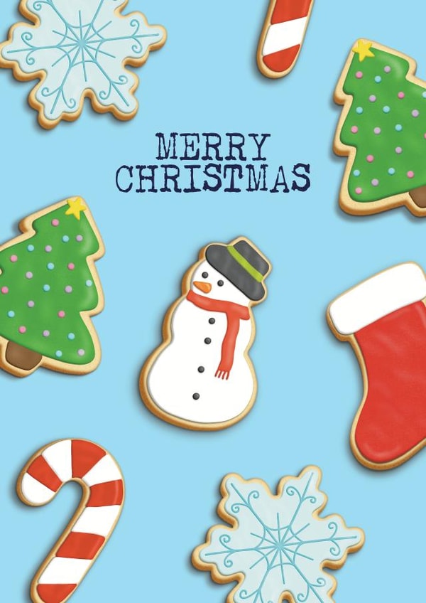 Cute Christmas Card - Baking Cookies created by Dolly and Fred