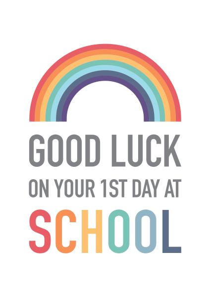 Good Luck Starting School Rainbow Card | thortful