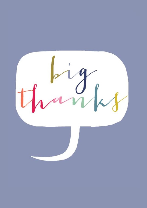 Pretty Thank you Card - Big Thanks created by Kali Stileman