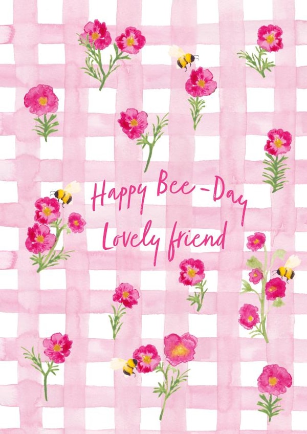 Cute Birthday Card - Lovely Friend created by Paint to Paper Designs