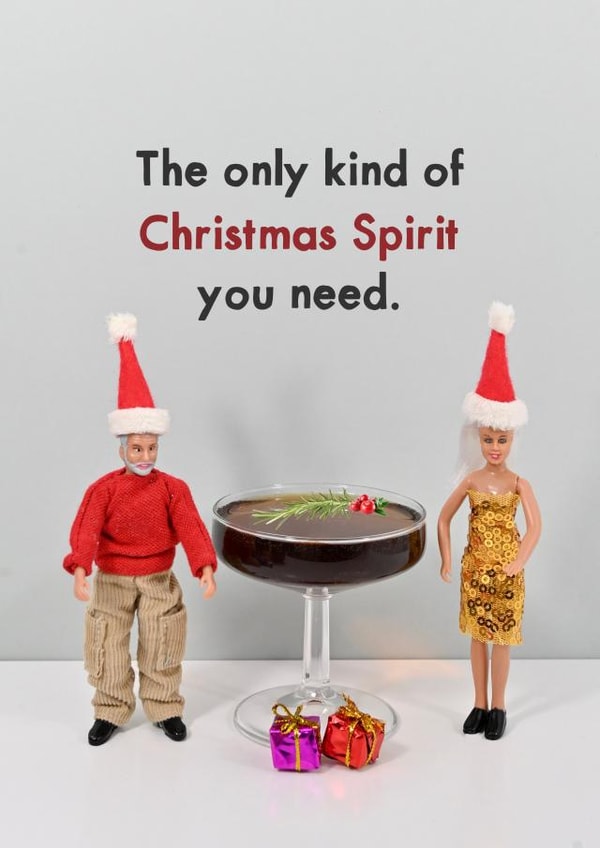 Funny Christmas Card - Christmas Spirit created by Bold & Bright Cards