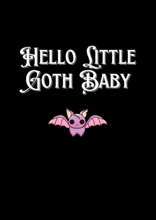 Gothic New Baby Card For Goth Parents created by Gothica
