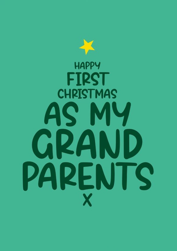 Christmas Card For Grandparents - First Christmas created by Twisted Haggis