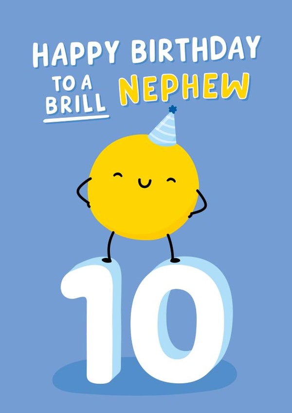 Cute Birthday Card - Nephew -10th created by Macie Dot Doodles