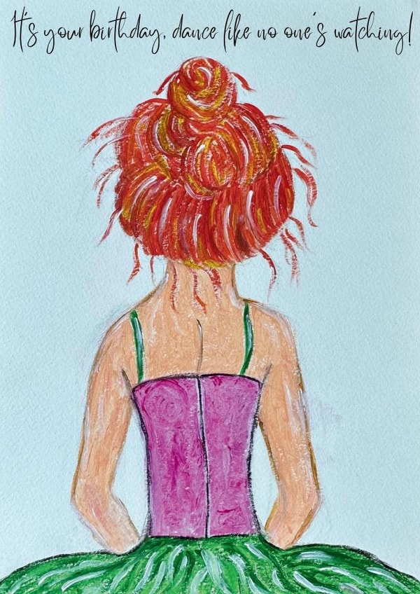 Cute birthday card with cheeky title created by Julia Herd