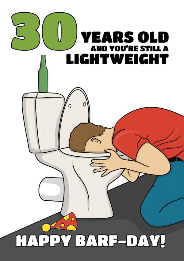 Funny Birthday Card - 30th - Lightweight created by @Cupsie's Creations