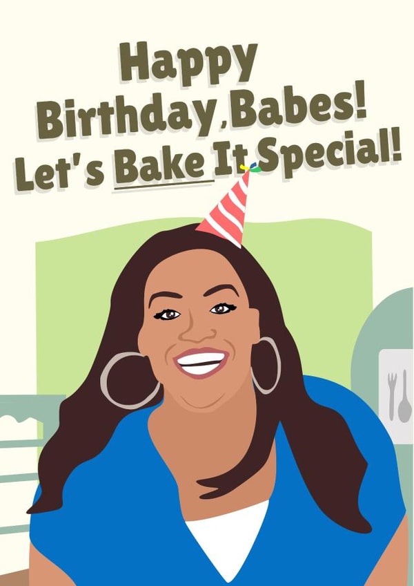 Funny Birthday Card - Alison Hammond - Bake Off created by PopDogShop