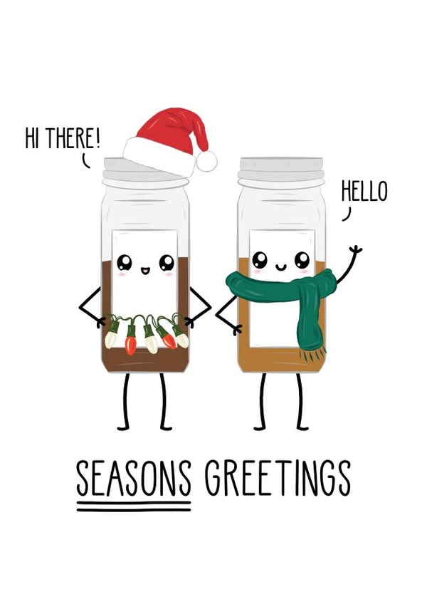 Funny Christmas Card - Seasons Greetings created by Just Joy Designs
