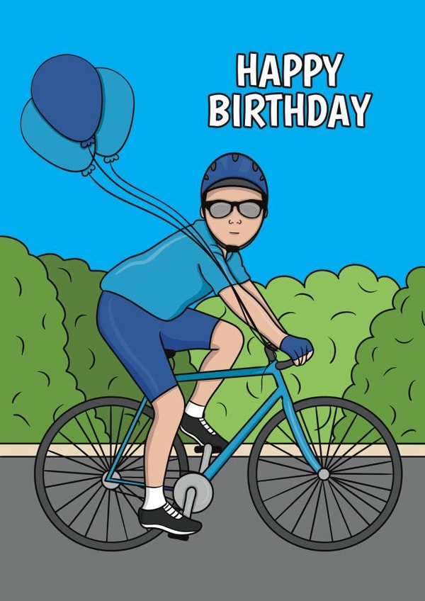 Cycling Birthday Card For Him created by @Cupsie's Creations