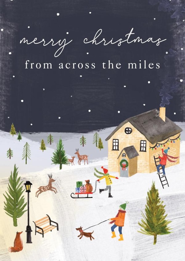 Pretty Christmas Card - Across the Miles created by Making Meadows Ltd